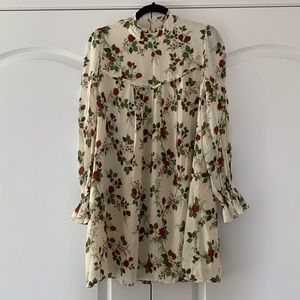 NWOT rose-print Reformation minidress